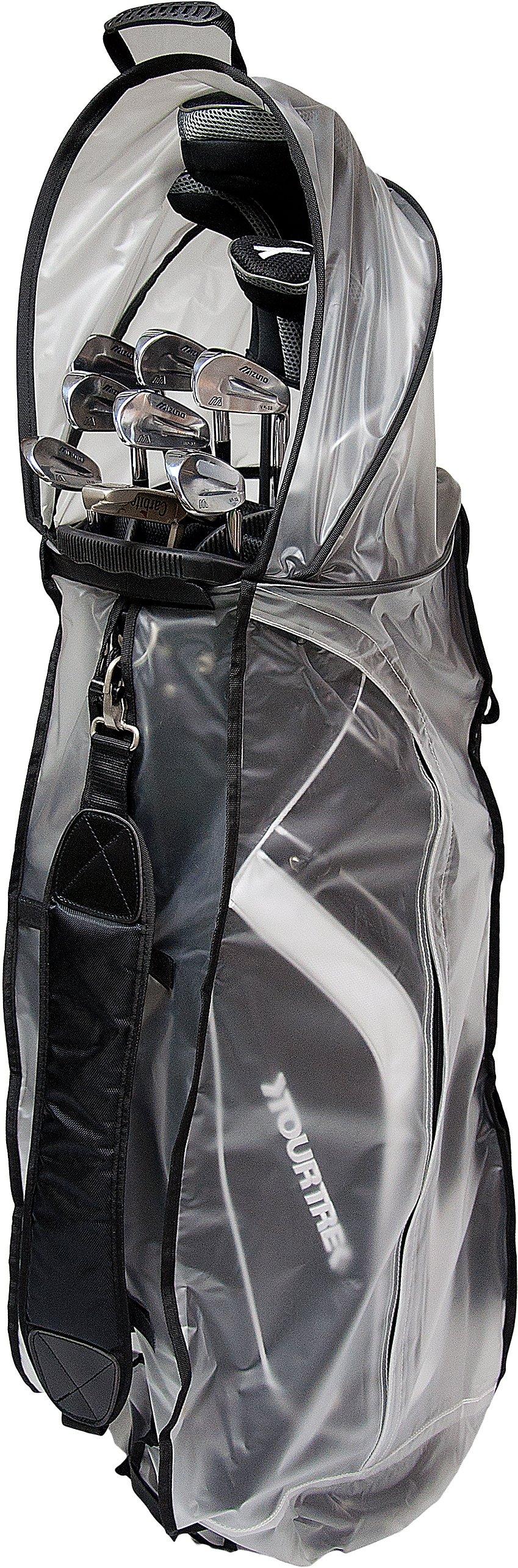 Tour Trek Push Cart Full Rain Cover with Hood White